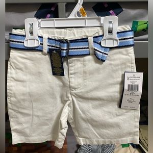 Ralph Lauren Boys 3T White shorts with belt